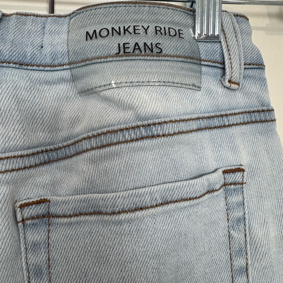 Monkey Ride Distressed Light Blue Jeans - Picture 4 of 5